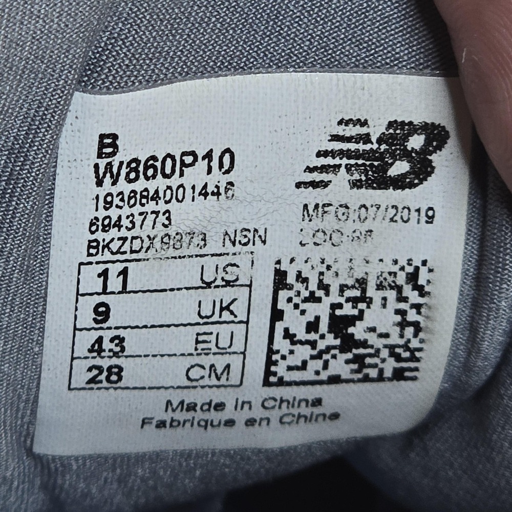 New Balance 860 v10 Running Shoes Womens Size 11 Gray Mint Sneakers W860P10 - Picture 11 of 11